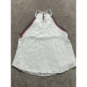Altar'd State Women's M White Halter Patriotic Tank